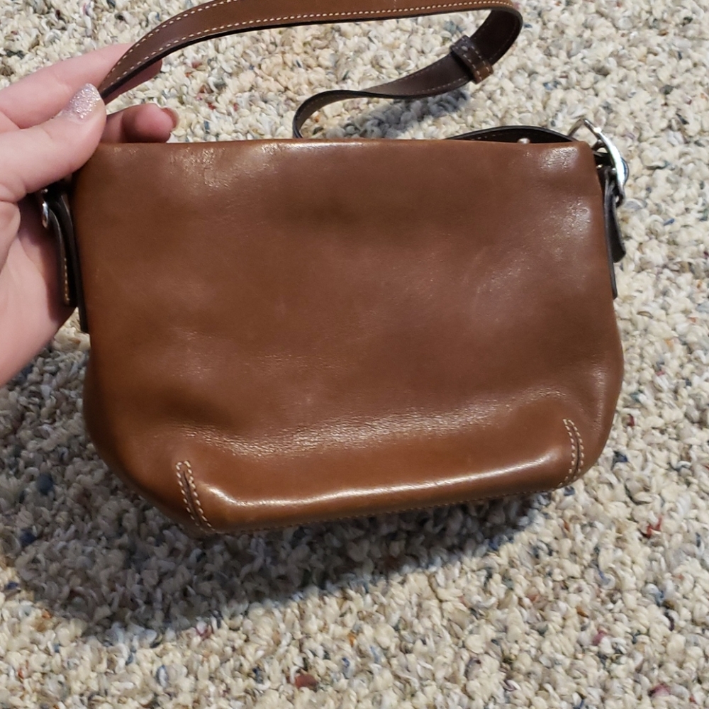 Leather coach purse